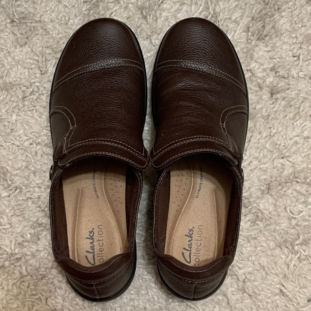 Clark’s Women’s Dark Brown Slip on Shoes